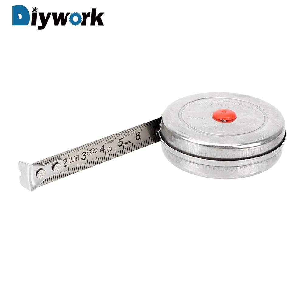 

DIYWORK for Home Factory Office Measuring Tool 1m 2m 3m Woodworking Tape Measure Stainless Steel Mini Retractable Tape