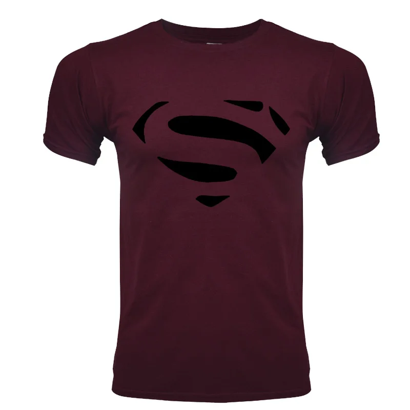 Футболка с логотипом комиксов супергерой Супермен Бэтмен Капитан Америка флэш фильм Marvel мужские футболки игровой тематики супергерой футболка - Цвет: chestnut