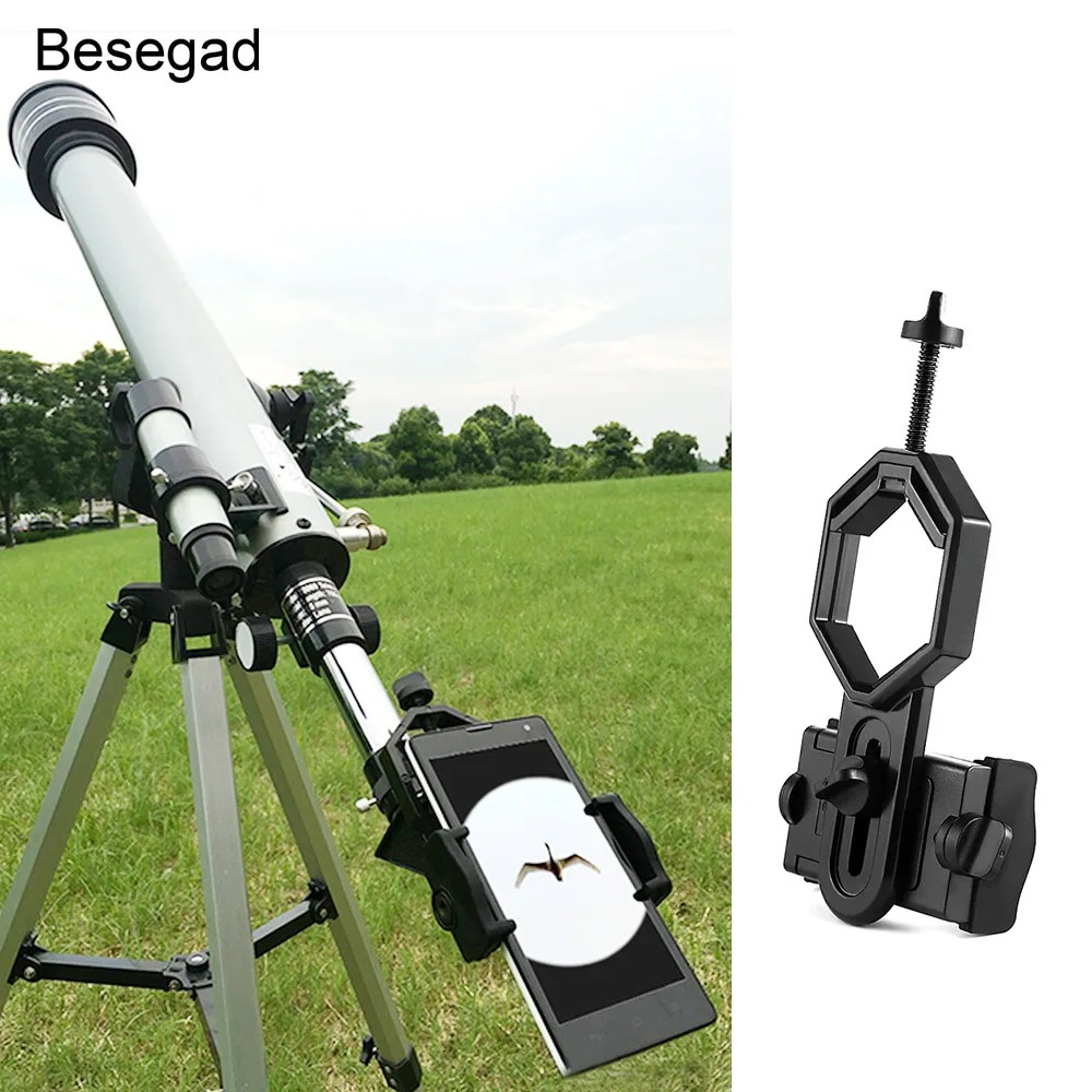 

Besegad Cell Phone Camera Bracket Mount Holder Spotting Scope Telescope Adapter Photographed for iPhone X 8 7 6 Plus Accessory