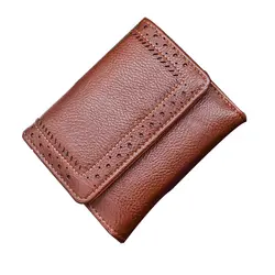 2019 женский кошелек, женский складной кожаный кошелек, высококачественный ажурный клатч, держатель для карт, держатель для монет, Прямая