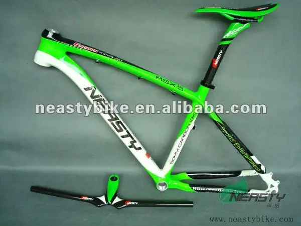 Best price at $629 Cheap green painted MTB bicycle parts carbon bike parts