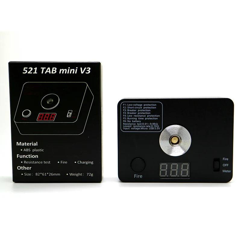 Цифровой 521 Tab Mini V3 цифровой Омметр Сопротивление ом тестер для DIY электронная