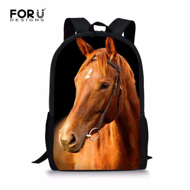 FORUDESIGNS/Galaxy рюкзаки с рисунком лошади детская школьная сумка для девочек модная сумка Mochila для мальчиков повседневная сумка Mochila - Цвет: Z3255C