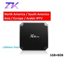 ZKMAGIC IPTV Box X96 mini Android 7.1 Smart TV Box 4K HD 2.4GHz WIFI Lifetime Free Europe Arabic Channels