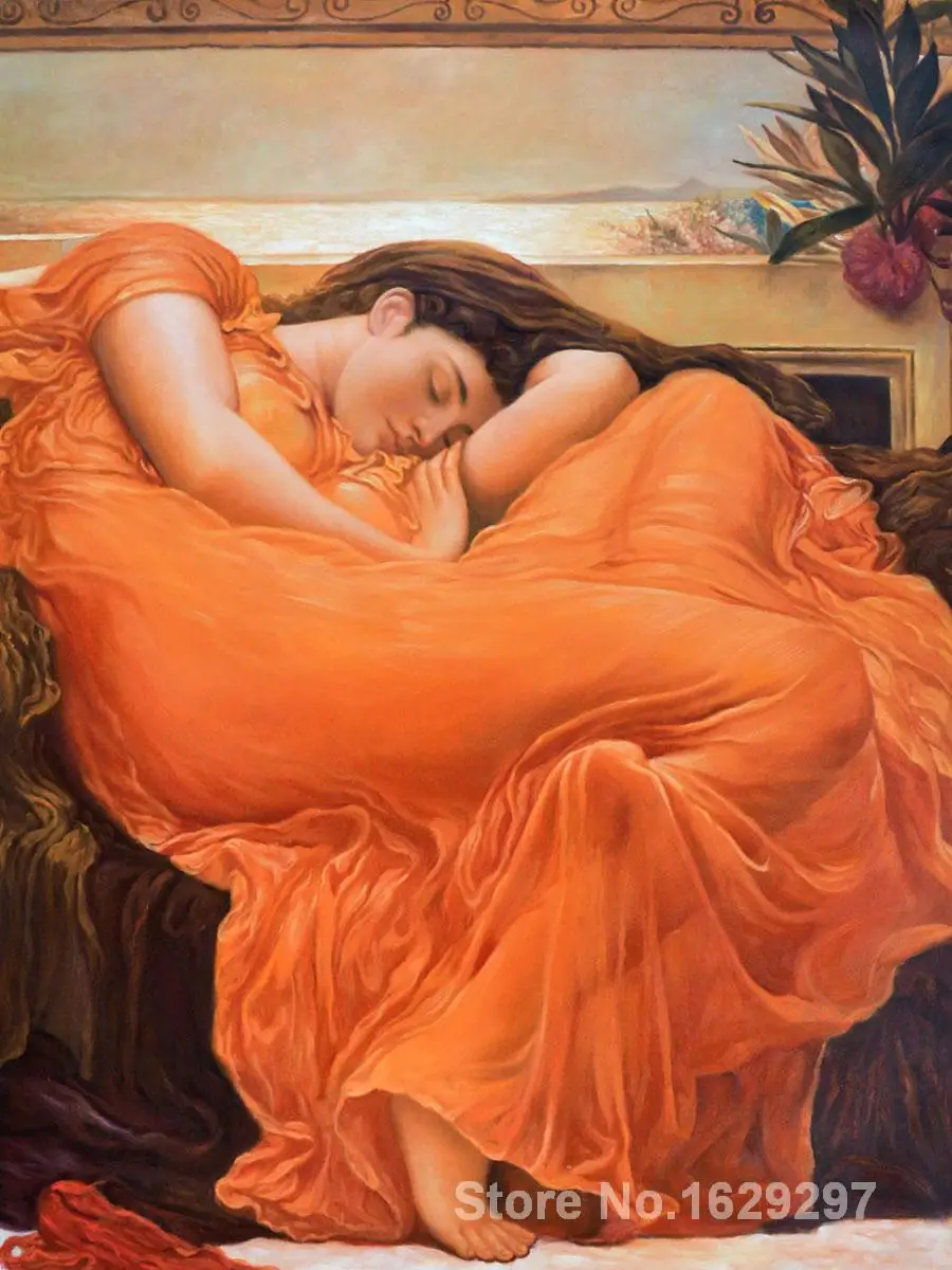 

oil Painting for kids room Lord Frederic Leighton Flaming June by Frederic Leighton Hand painted High quality