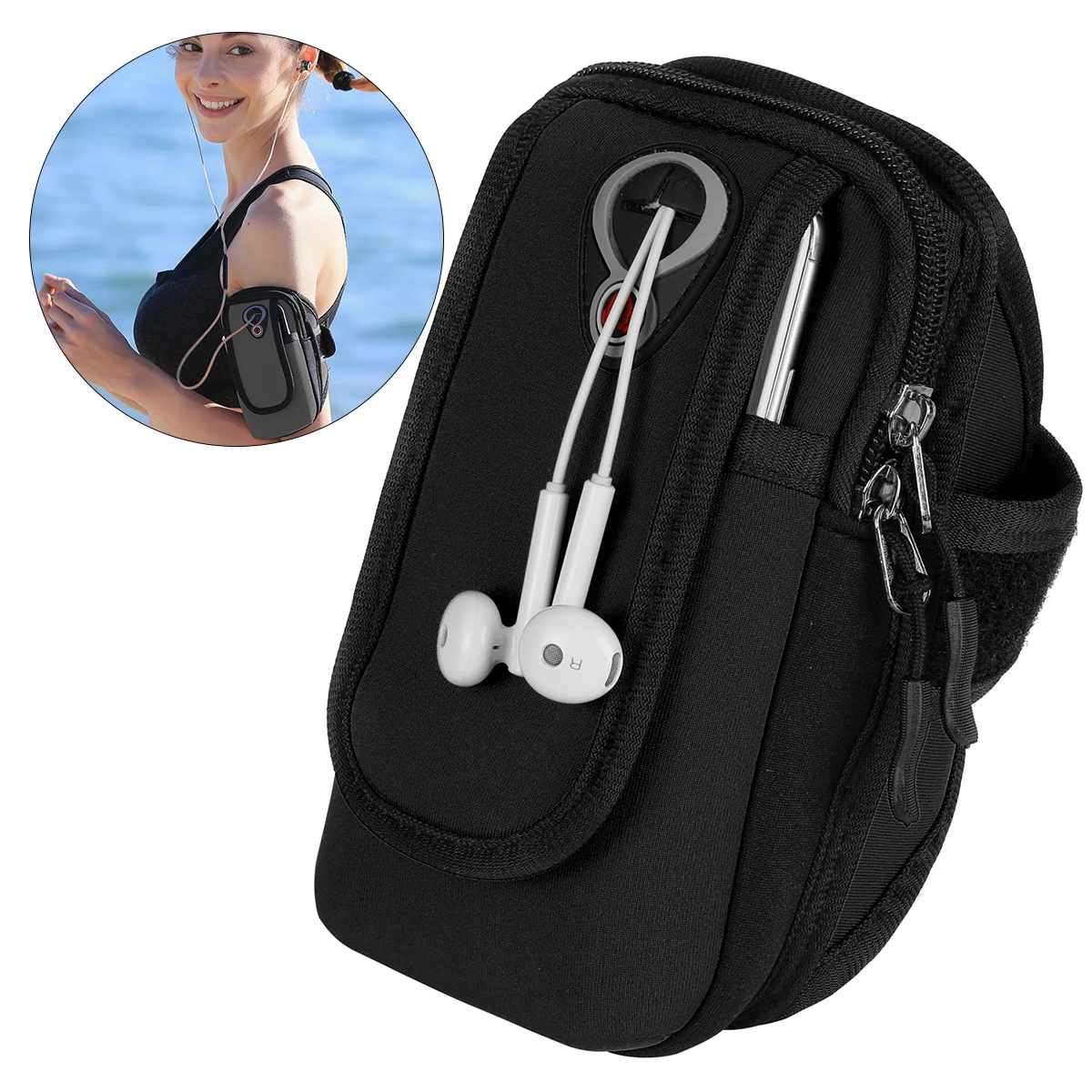 

Multifunctional Phone Holder Arm Bag Cell Phone Arm Band Workout Sports Pocket for Walking Hiking Running Biking