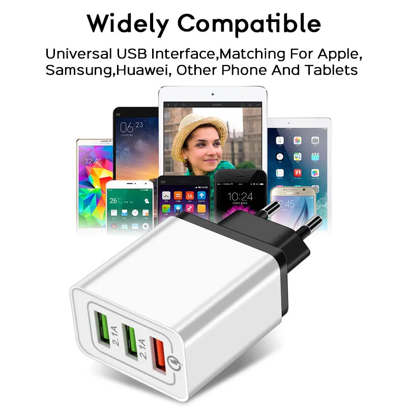 شاحن يو اس بي 5 V 2.4A سريعة تهمة 3.0 الهاتف المحمول شاحن آيفون سريع QC 3.0 شاحن لهواوي سامسونج غالاكسي S9 + s10 3 USB شاحن يو اس بي 5 V 2.4A سريعة تهمة 3.0 الهاتف المحمول شاحن آيفون سريع QC 3.0 شاحن لهواوي سامسونج غالاكسي S9 + s10 3 USB