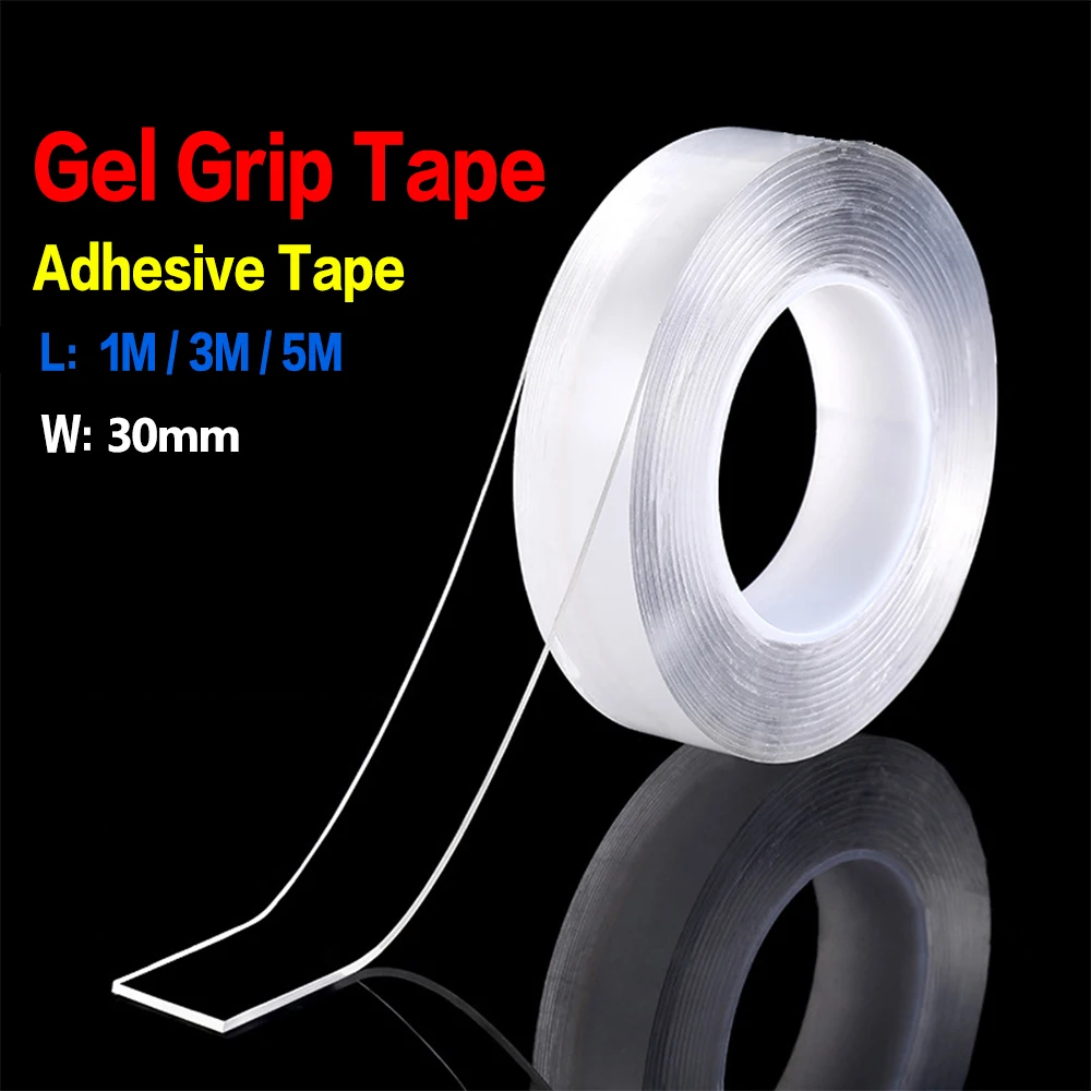 

Gel Grip Tape Multifunctional Double-Sided Adhesive Nano Tape Traceless Washable Removable Tapes Indoor Outdoor Gel Grip Sticker