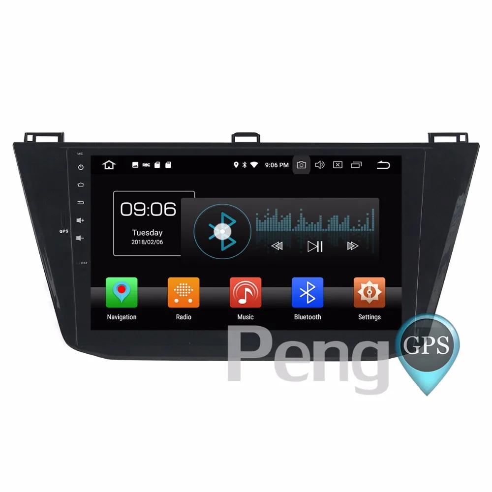 Best 4G+32G Octa Core 2 Din Stereo Android 8.0 Car Radio for V W Tiguan 2016 GPS Navigation CD DVD Player Bluetooth headunit 1