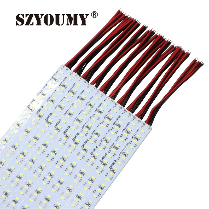 SZYOUMY SMD 4014 светодиодный полосы 300 м = 100 шт. DHL доставка светодиодный жесткая однорядные светодиодный 23 Вт жесткий полосы света 144 светодиодный