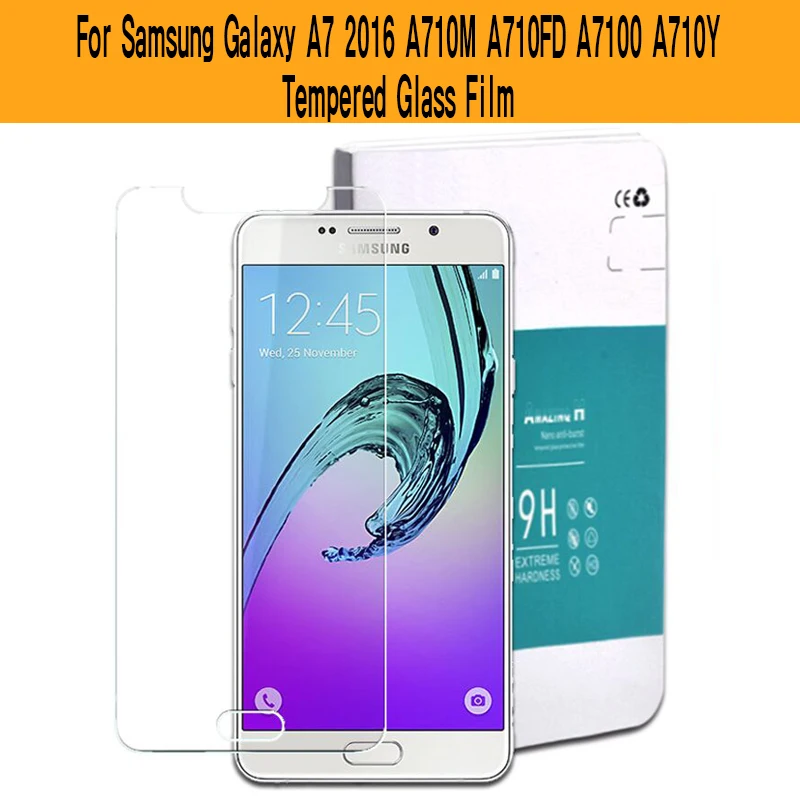Закаленное Стекло пленка для Samsung Galaxy A3 A5 A7 A8 A9 A9 Pro Стекло пленка для SM-A310F A510F A7100 A810 Экран защитная пленка - Цвет: For Samsung A7 2016