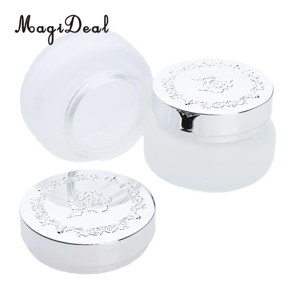 Kesoto 4x Empty Glass Makeup Cream Jar Lotion Essential Oil Bottle Cosmetic Refillable Container 30g 50g