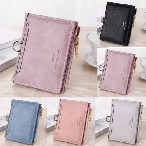 

Small Women Zipper RFID Wallet Fashion Lady Solid Coin Pocket Purse Clutch Bag