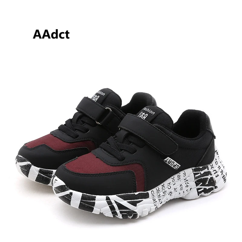 

AAdct 2018 Autumn cotton running shoes for boys Breathable casual sports children shoes light bottom sneakers kids shoes winter