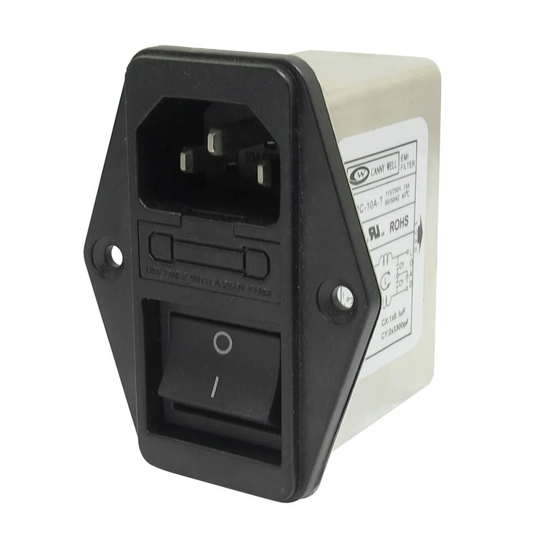 THGS Solder Lug Terminals IEC 320 C14 EMI Filter Boat Switch Fuse Holder