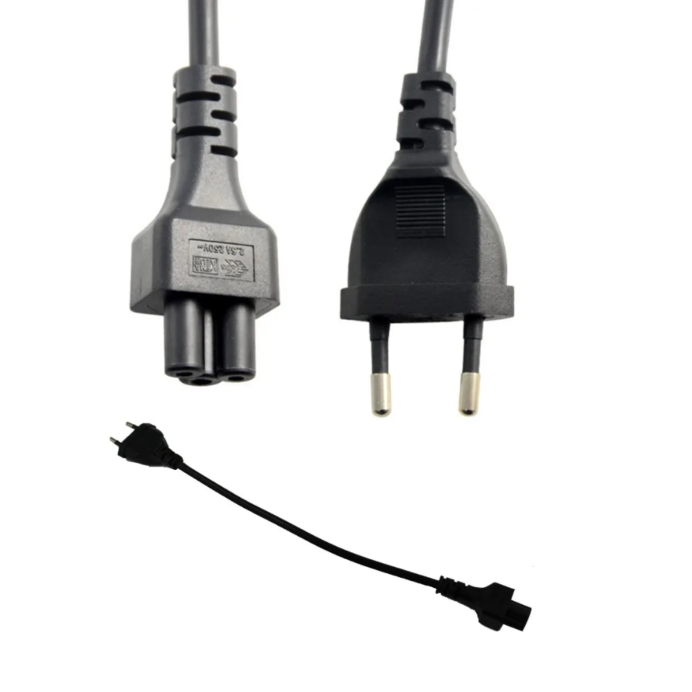 Europe EU Power Adaptor Cord European 2pin Male Plug to IEC320 C5