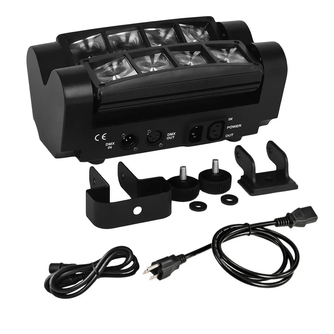 8X3W LED Spider Moving Head Light Beam Wash Spot Light Stage Light DMX512 RGBW Stage Disco Lighting Advanced Plastic