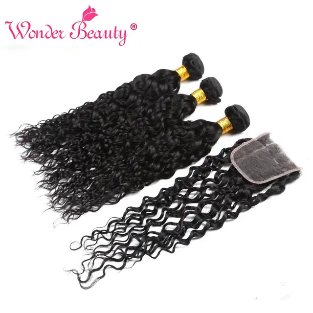 Best Offers Wonder Beauty Peruvian Hair Water Wave 3 Bundles With Closure 100% Human Hair 3 bundles Non Remy Hair Extensions Free Shipping Best Offers Wonder Beauty Peruvian Hair Water Wave 3 Bundles With Closure 100% Human Hair 3 bundles Non Remy Hair Extensions Free Shipping