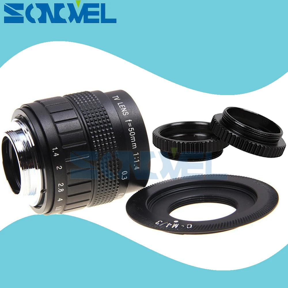 

50mm F1.4 CCTV TV Movie lens+C Mount+Macro ring for Panasonic Micro 4/3 m4/3 G7 G6 G5 G10 G3 GX7 GM5 GH3 GH2 GH1 GX1 GF6 GH4 GF3