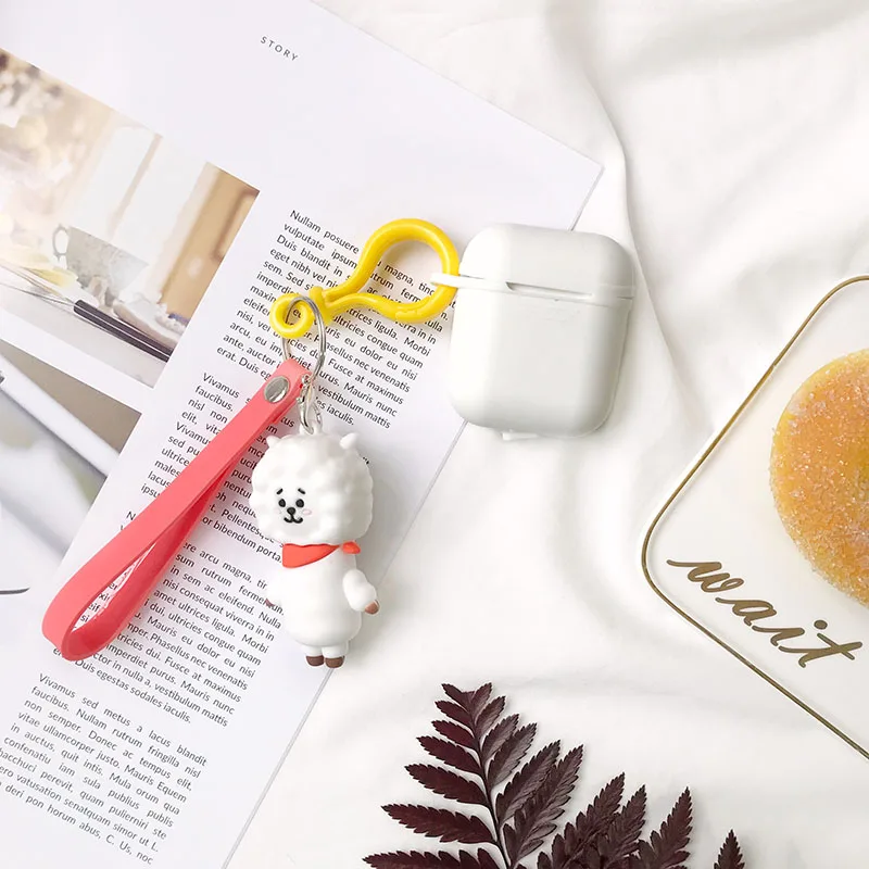 Cute Silicone Case Earphones For Apple Airpods i12 TWS Air Pods 1 2 3 Bluetooth Headphone Cover Cartoon Panda Box with Keychain