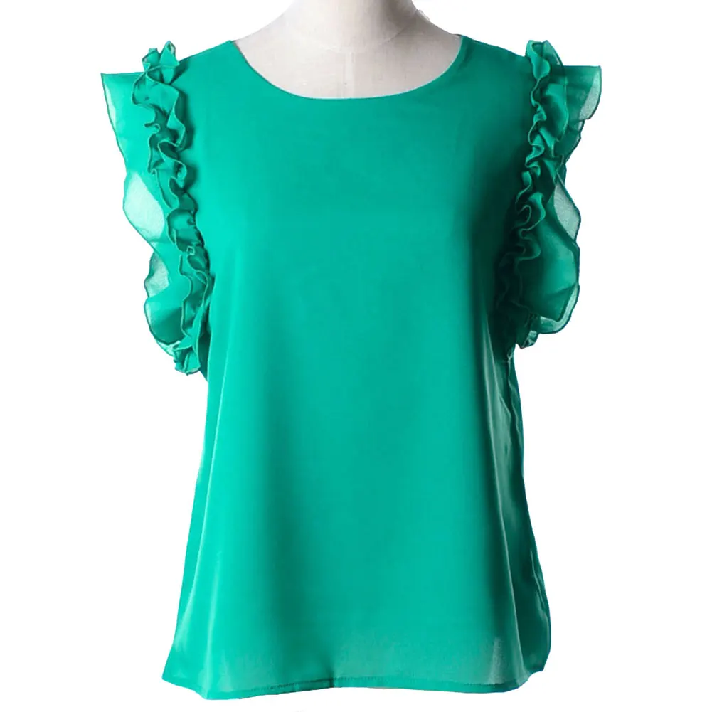 

Camisas Femininas 2017 Women Blouses Loose Casual Chiffon Vest Butterfly Sleeve Summer Shirt Tank Tops Blouse Female Plus Size