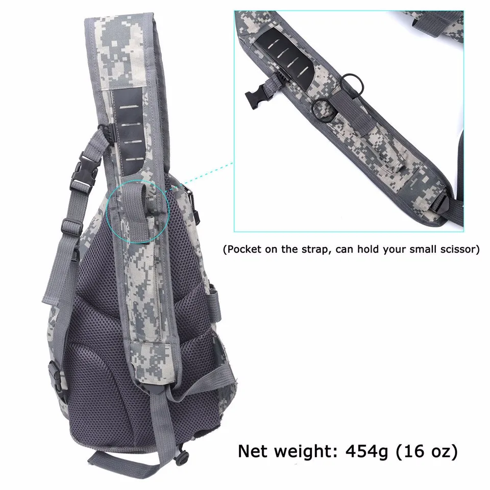 Bolsa de Pesca com Mosca Bolsa de Ombro Peito com Titular Maximumcatch Camo Peito Pacote Tippet & Nipper no 6 Cheap Bolsas de pesca
