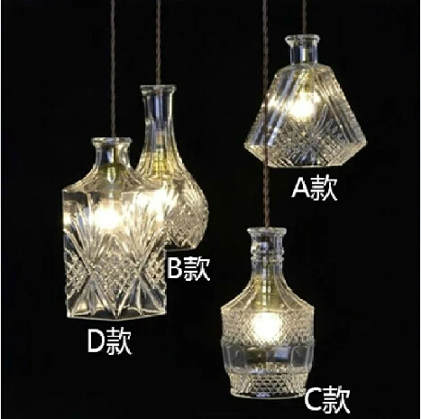 

Hand carved glass bottle chandelier chandelier latest ideas, materials glass, (A + B + C + D) / lot, E27, AC110-240V