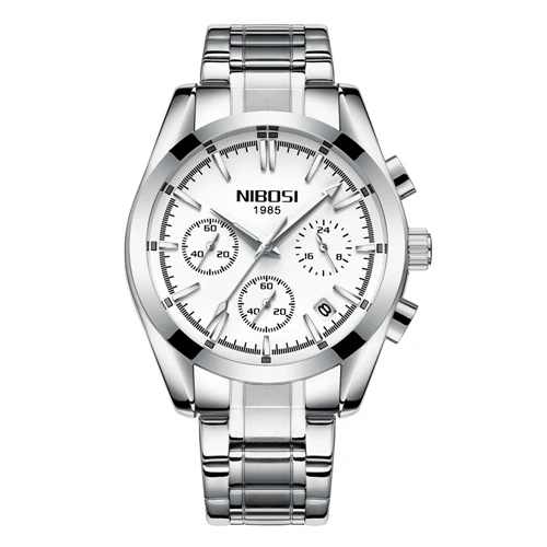 Часы мужские Relogio Masculino NIBOSI мужские s часы лучший бренд класса люкс Модные Бизнес Кварцевые часы мужские спортивные полностью стальные водонепроницаемые мужские часы - Цвет: 8