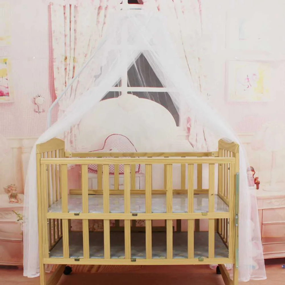 Домашнее детское постельное белье, детская кроватка, москитная сетка, круглая, для малышей, безопасное постельное белье, москитная сетка, подвесная купольная занавеска, сетка