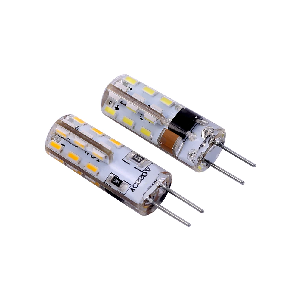 Ampoule 10x G4 Светодиодная лампа 1 Вт Мини Ac/DC12v светильник DC 12 вольт лампы Ac110v 220v smd3014 24 светодиода высокий яркий люстра светильник s