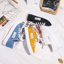 2019 spring versatile canvas shoes flat bottom strap casual shoes white shoes