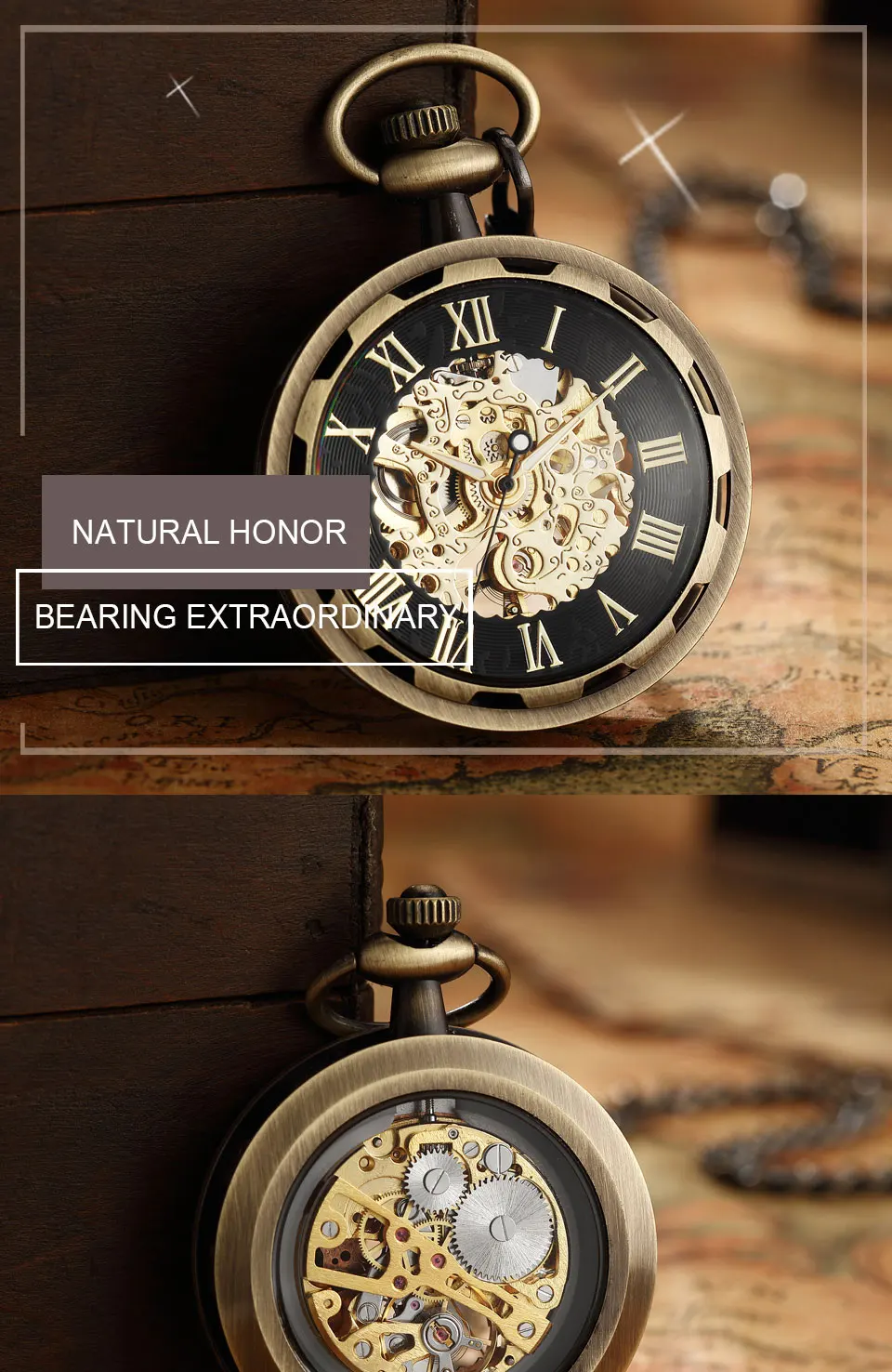 Роскошные Античная Скелет Механические карманные часы Для мужчин стимпанк механические fob Часы часы кулон ручным подзаводом Relogio де Bolso