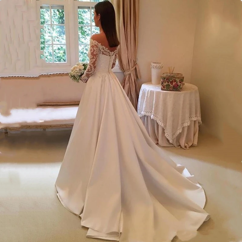 2018-newest-v-neck-long-sleeve-wedding-dresses (1)