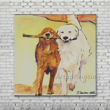 

Stick-with-Me-Canvas-Print-dog-Oil painting On Canvas Wall Pictures Paintings For Living Room hand painted canvas oil paintings