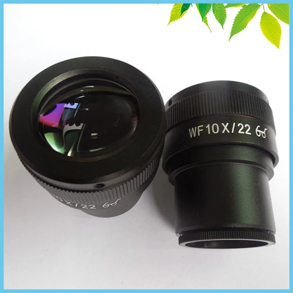 

2 PCS Mounting Size 30mm WF10X/22mm High Eye Pionts Wide Field Eyepiece Optical Lens for Biological Microscope