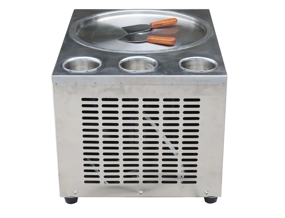 XEOLEO настольная машина для жарки льда рулон машины для мороженого машина для приготовления льда 45 см горшок с 3 ведрами из нержавеющей стали для жарки льда