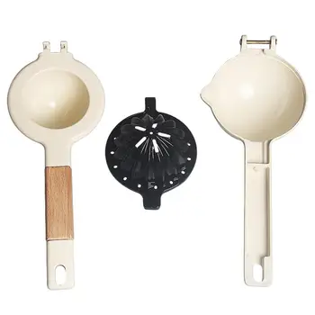 

Double-clip Lemon Squeezer Fruit Manual Juicer with Wooden Handle Hand Press Juicers Squeeze for Home Kitchen Gadgets 20E
