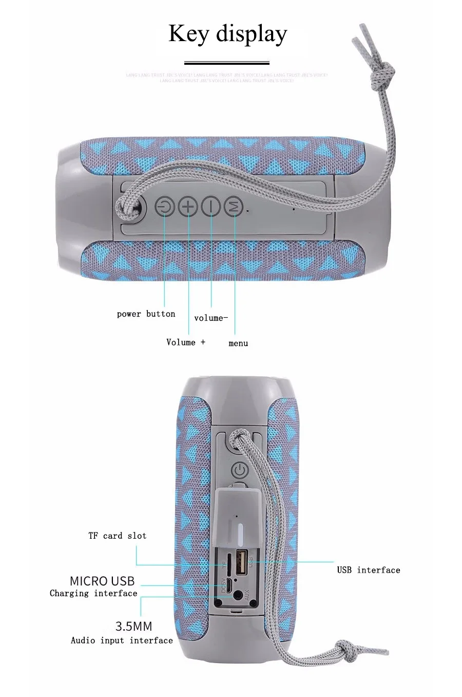 Портативная колонка, водонепроницаемый Bluetooth динамик, для улицы, для велосипеда, сабвуфер, бас, беспроводной динамик, s Boom Box, громкий динамик, FM TF