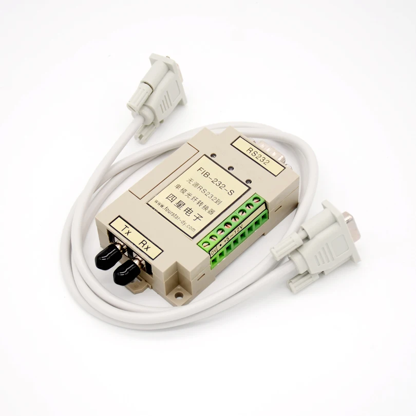 

Passive RS232 multimode fiber converter Transmit TXD/RXD/GND three-line baud rate for fiber: single mode 62.5/125um, 50/125um