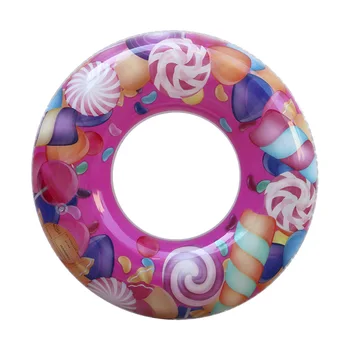 

2019 Children Cartoon Swimming Circle Clown Fish Lollipop Inflatable Float Ring Safe Thick Swimming Ring Ring Pool Toys