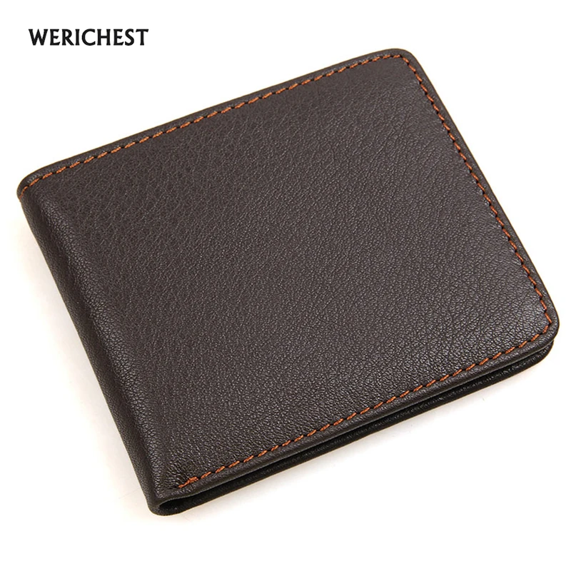 

HOT Genuine Cowhide Leather portfel Short Small Wallet Small Vintage Wallet Brand High Quality Mens Wallet Leather Genuine