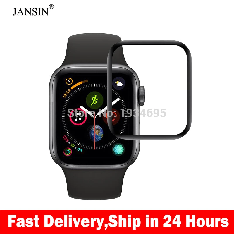 4d Curved 9h Tempered Film For Apple Watch 40 44mm 38 42 Mm Screen Protector For Apple Series Watch 4 3 2 Film Phone Screen Protectors Aliexpress