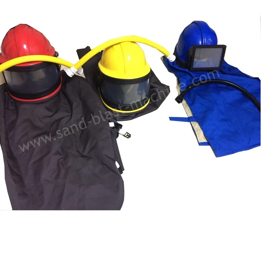 

Safety Sand blasting helmet, sandblaster hood with air hose free shipping