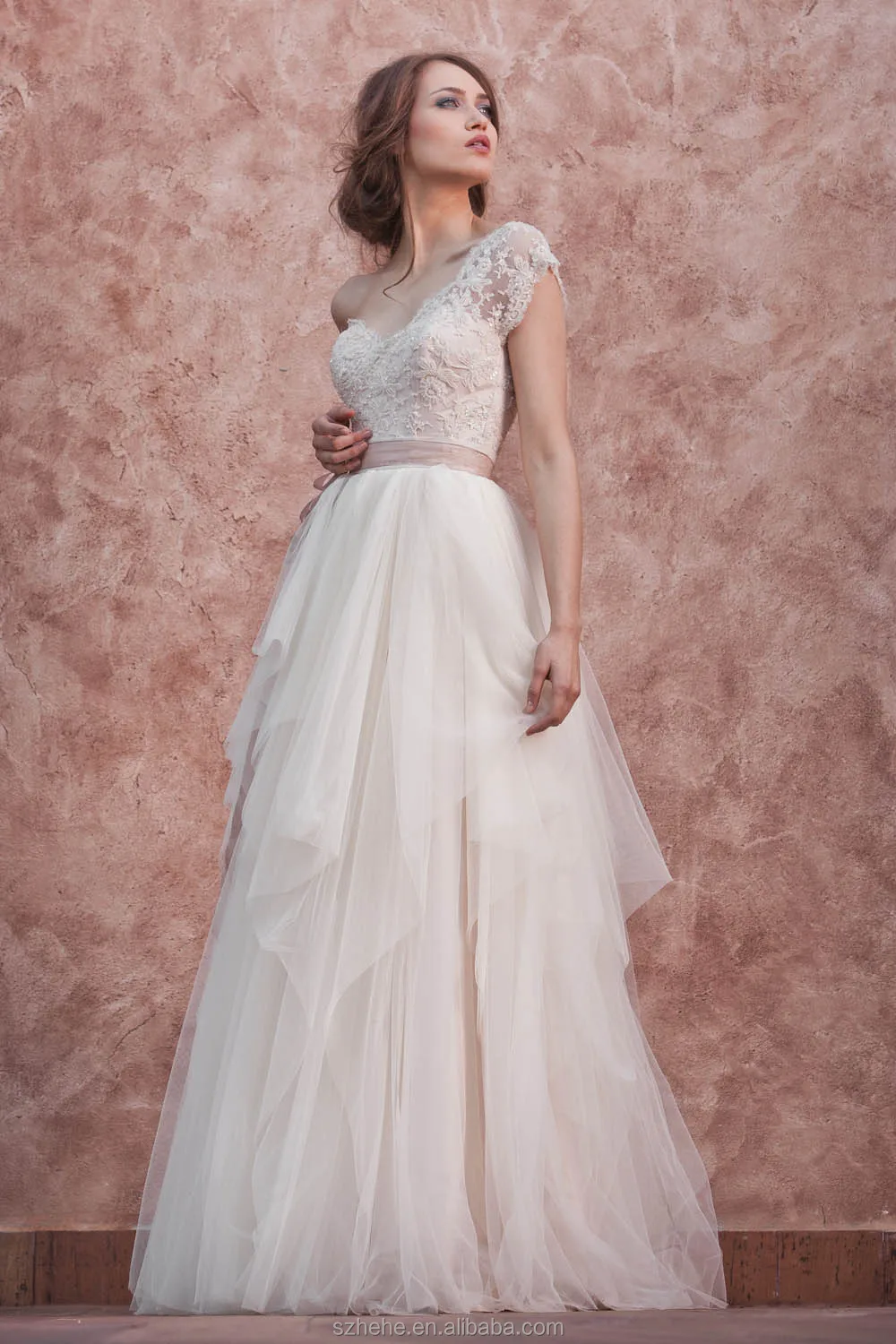 Lace Tulle Bridesmaid Dresses with Bottoms