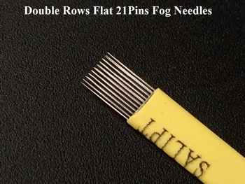 

Wholesale 500PCS Flat 21 Pin Double Row Fog Manual Eyebrow 3D Embroidery Microblading Needles Free Ship