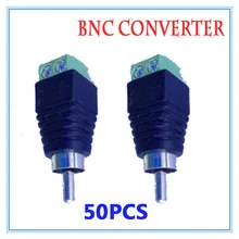 50 шт. BNC CCTV видео балун пассивный трансивер RCA Мужской адаптер для видеонаблюдения IP камера источник питания Аксессуары для видеонаблюдения