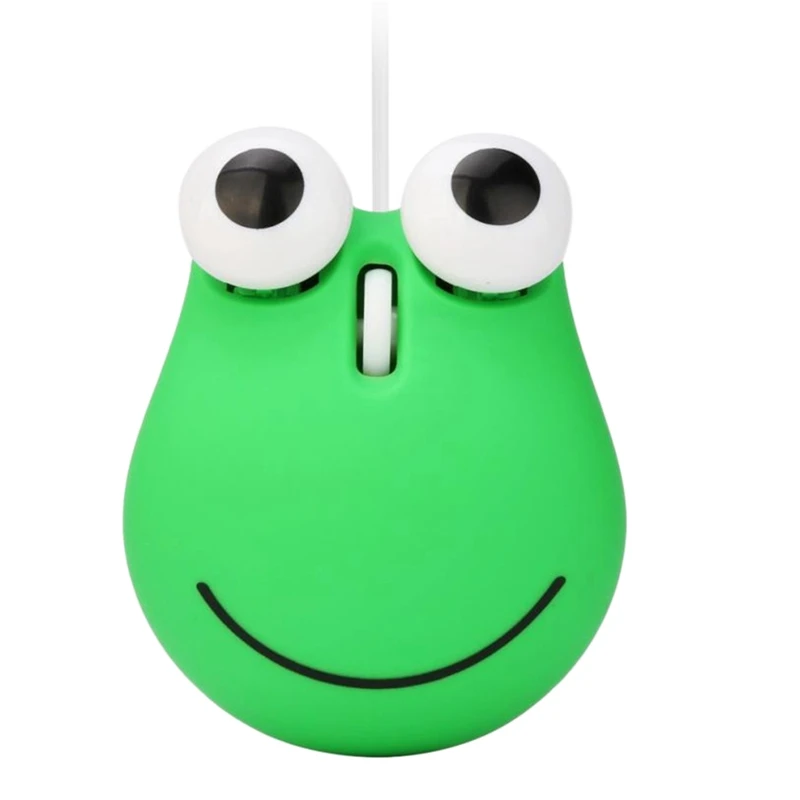 PPYY новая-1200 точек/дюйм Проводная оптическая игровая мышь милые животные лягушка мышь Usb для ПК ноутбука игровая консоль голубой пластик