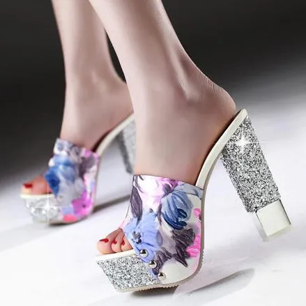ASUMER/Босоножки на платформе привлекательные свадебные туфли на блестящем ультравысоком Обувь на высоком каблуке свадебные туфли; летние сапоги с открытым носком женская летняя обувь сандалия высокого качества Дамская обувь - Цвет: Синий