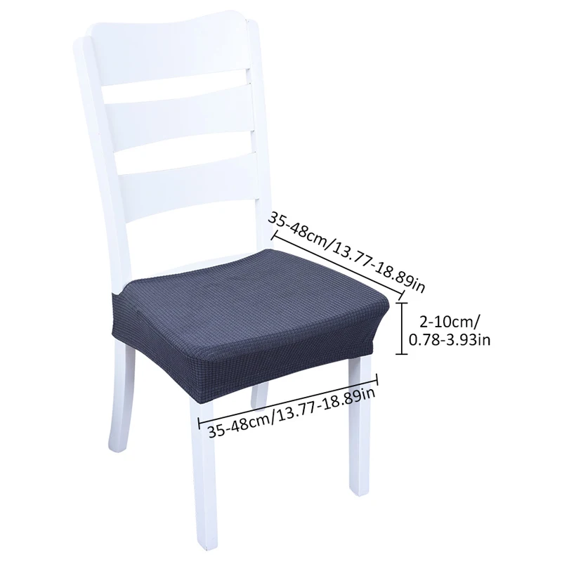 Водонепроницаемые чехлы на стулья для столовой с открытой спиной, эластичные чехлы на барные стулья из спандекса, защита от пыли, однотонный чехол для сиденья