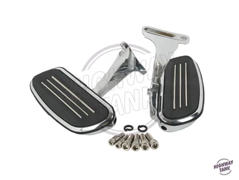 

Chrome Motorcycle Foot Rest Streamline Passenger Floor Board & Bracket Set For Harley Touring 1993-2016